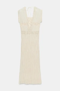 PLEATED LACE DRESS ZW COLLECTION