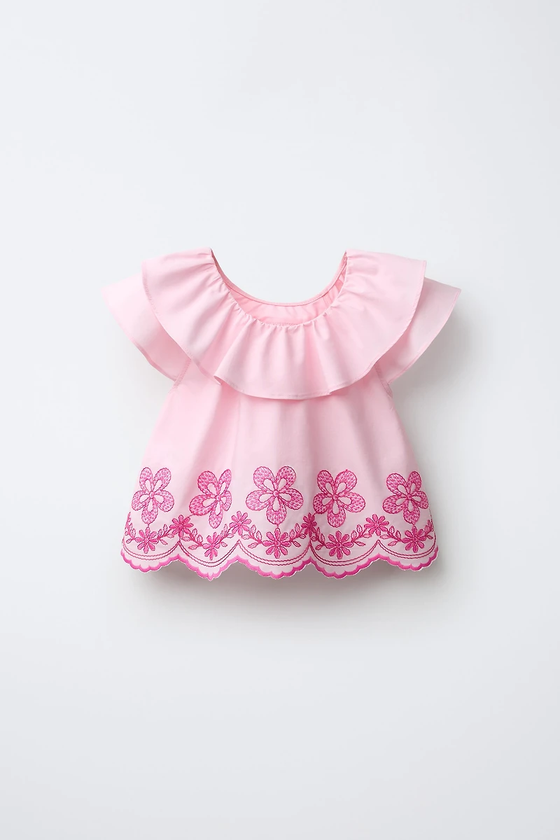 EMBROIDERED FLORAL SHIRT