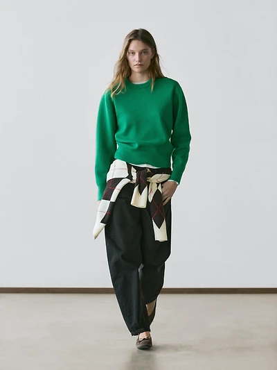 Pull en maille de coton mélang