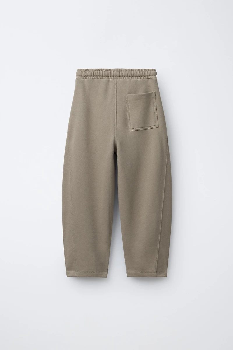 BARREL PANTS WITH LABEL