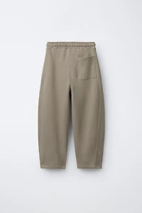 BARREL PANTS WITH LABEL