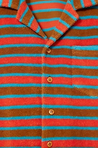 LIMITED EDITION STRIPED TOWEL POLO SHIRT