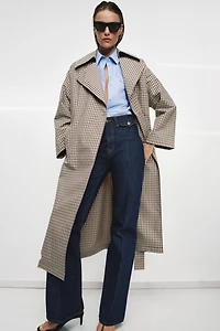 TRENCH OVERSIZE À CARREAUX ZW COLLECTION