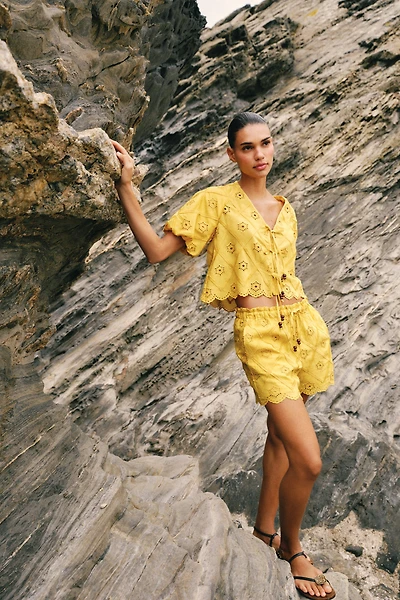 SHORT BRODERIES AJOURÉES