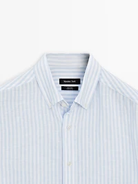 Slim fit 100% linen shirt
