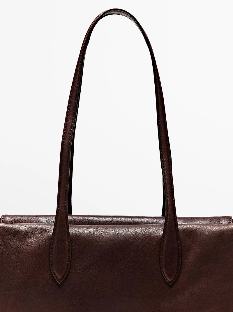 Sac satchel en cuir nappa