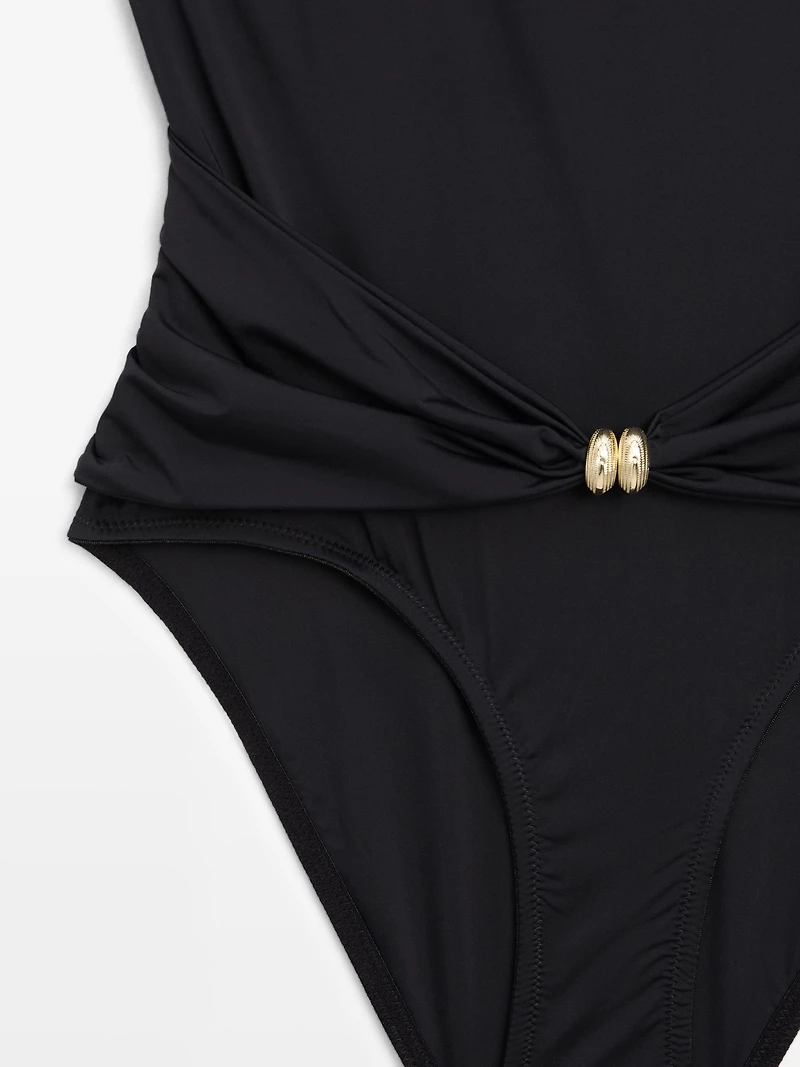 Swimsuit with rhinestone detail