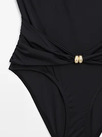 Swimsuit with rhinestone detail