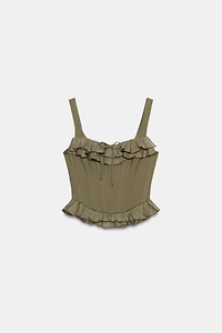 RUFFLED CORSET TOP