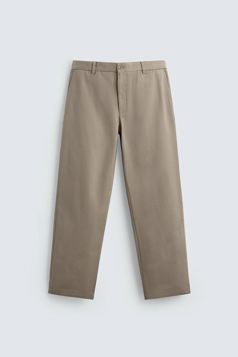TEXTURED STRAIGHT FIT PANTS