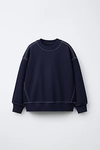 ENSEMBLE SWEAT ET PANTALON EN MOLLETON SURPIQUÉ