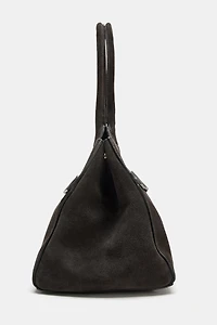 SPLIT LEATHER SHOULDER BAG