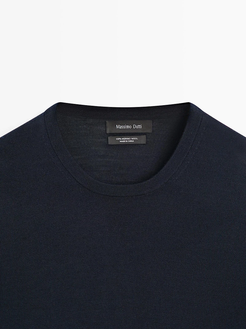 100% merino wool knit sweater