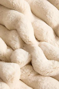 TEXTURED FAUX FUR BLANKET