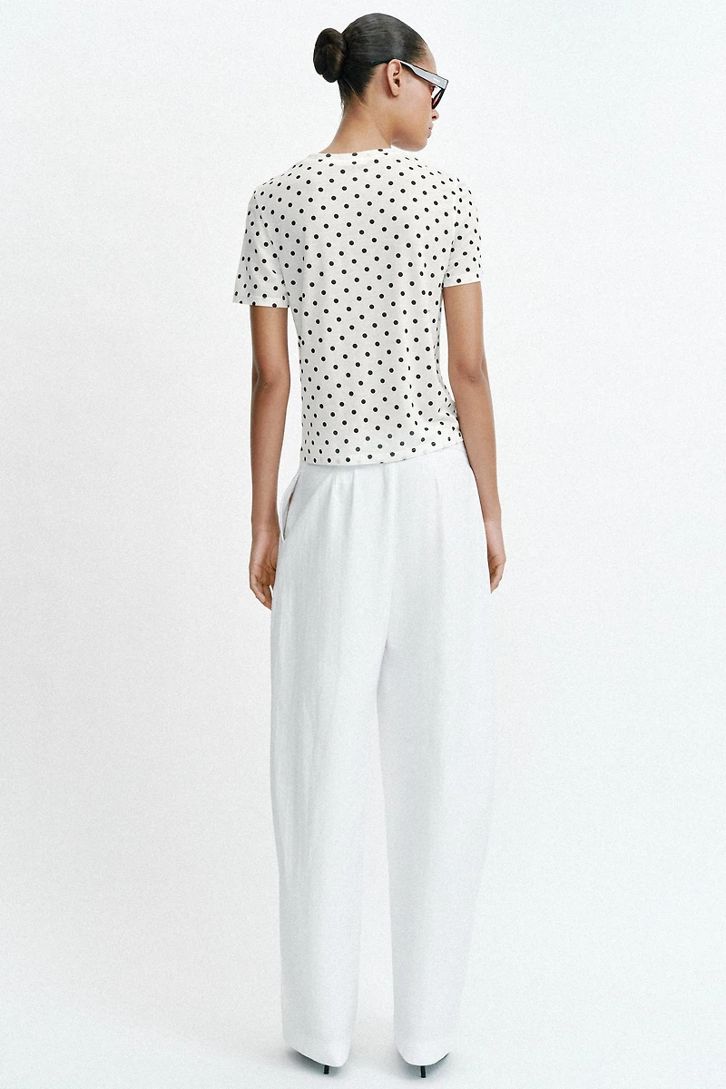 SHORT SLEEVE POLKA DOT T-SHIRT
