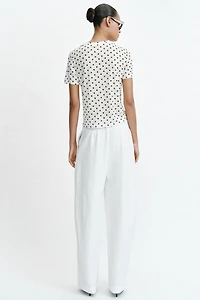 SHORT SLEEVE POLKA DOT T-SHIRT