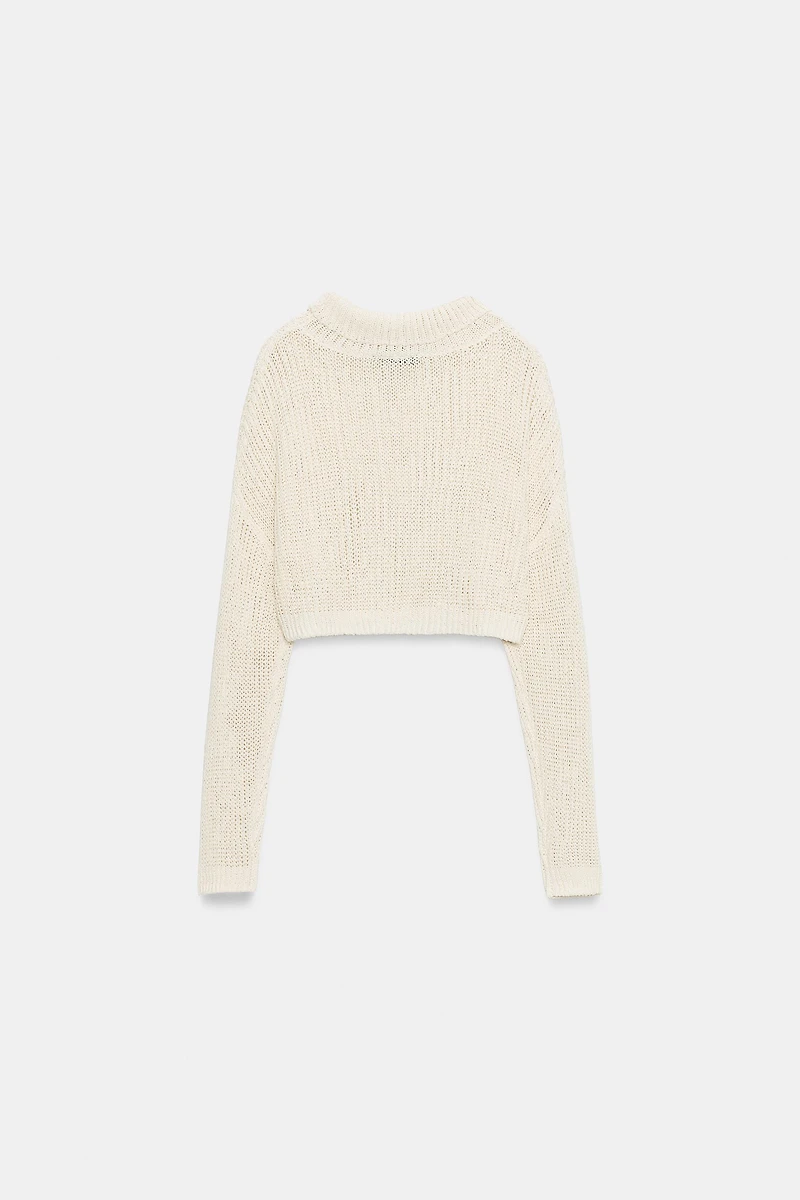 CROPPED HIGH NECK JUMPER