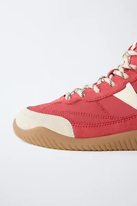 PANELED SPORTY ANKLE BOOTS