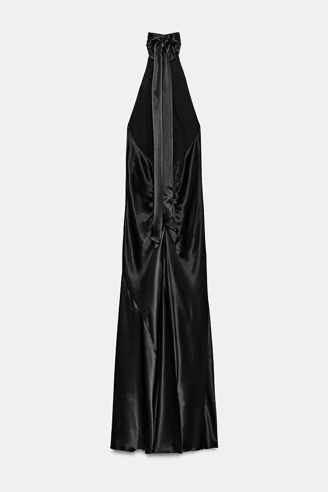 zara leather strapless dress Zara Black Faux Leather Mini Dress main image 1