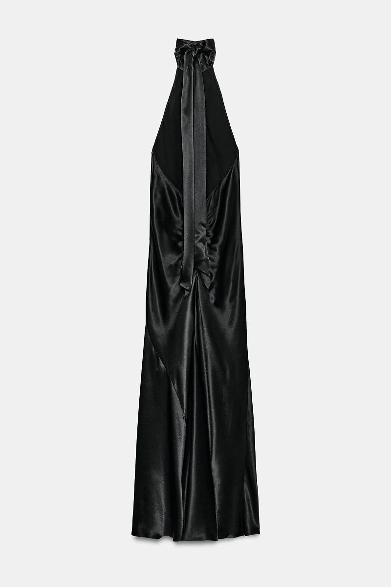 ZW COLLECTION SATIN EFFECT HALTER DRESS