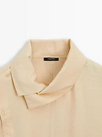 Asymmetric button-up shirt