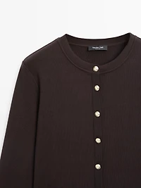 Cardigan with gold buttons