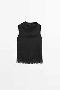 Flowing lace-detail top