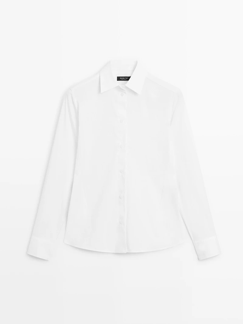 Cotton blend stretch shirt