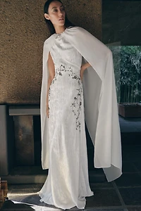 SEQUIN BEADED JACQUARD DRESS