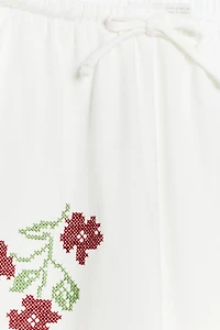 EMBROIDERED LONG PANTS