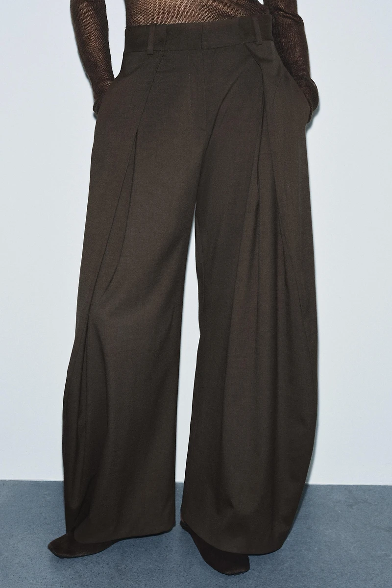 PANTALON À PINCES JAMBES LARGES ZW COLLECTION