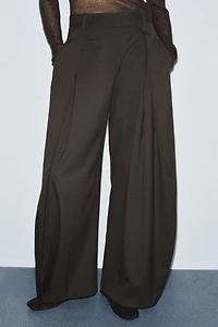 PANTALON À PINCES JAMBES LARGES ZW COLLECTION