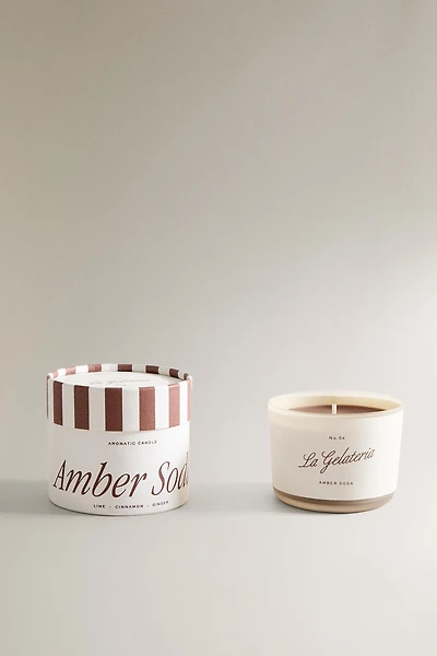 (150 G) AMBER SODA SCENTED CANDLE