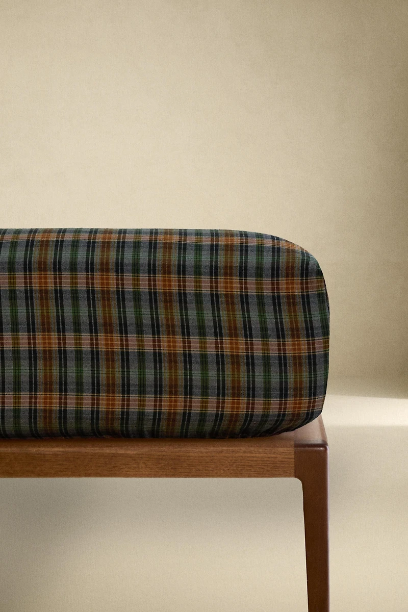 DRAP HOUSSE FLANELLE CARREAUX | 30 CM HAUT