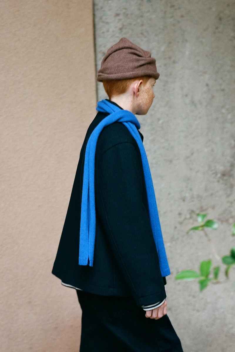 VESTE COURTE EN DRAP DE LAINE