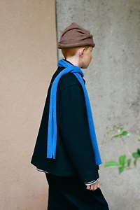 VESTE COURTE EN DRAP DE LAINE