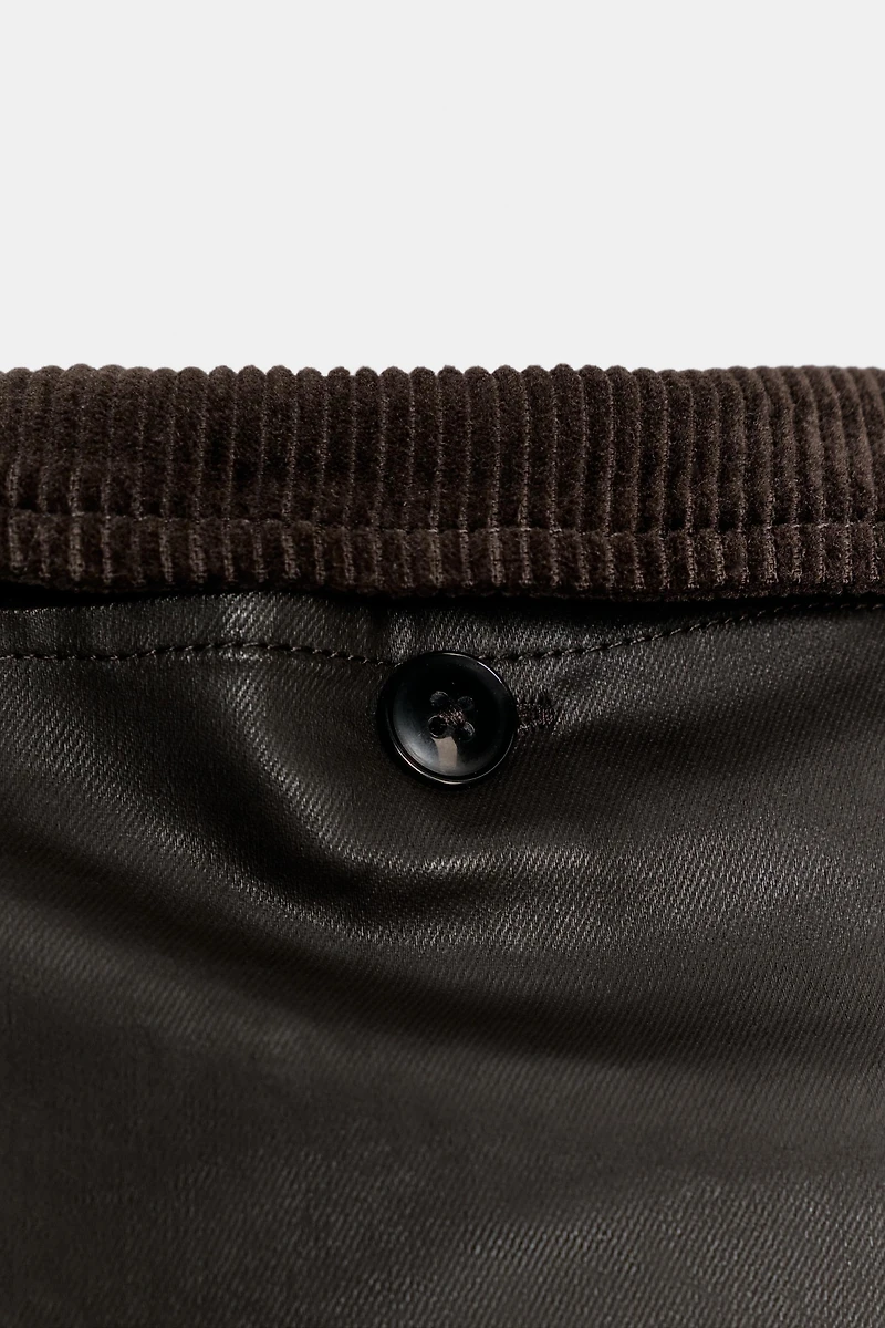 DETACHABLE LAPEL COLLAR WAXED CAPE