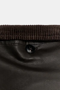 DETACHABLE LAPEL COLLAR WAXED CAPE