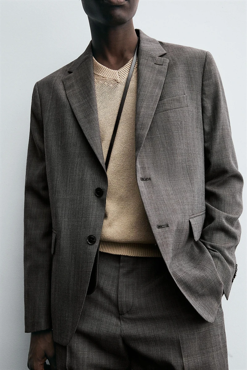 BLAZER COSTUME À CARREAUX