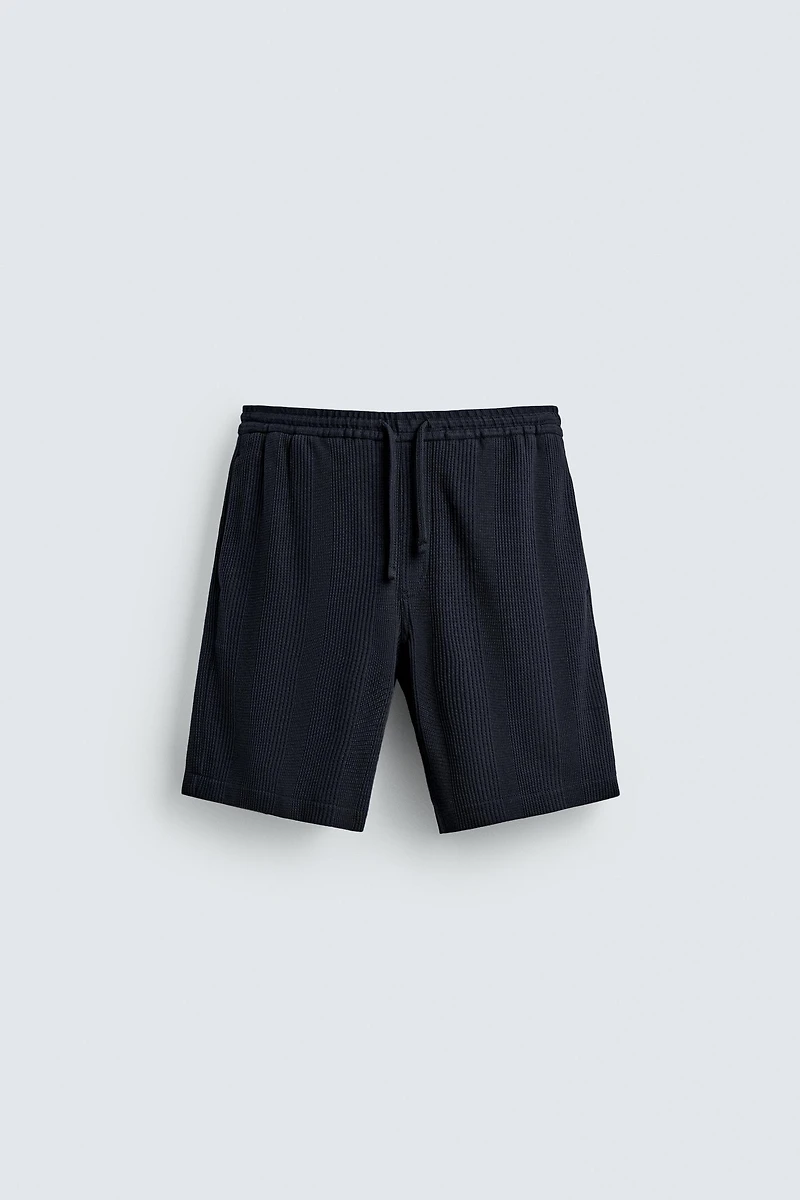 BERMUDA RELAXED FIT STRUCTURÉE