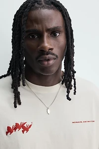 CONTRASTING PRINT T-SHIRT