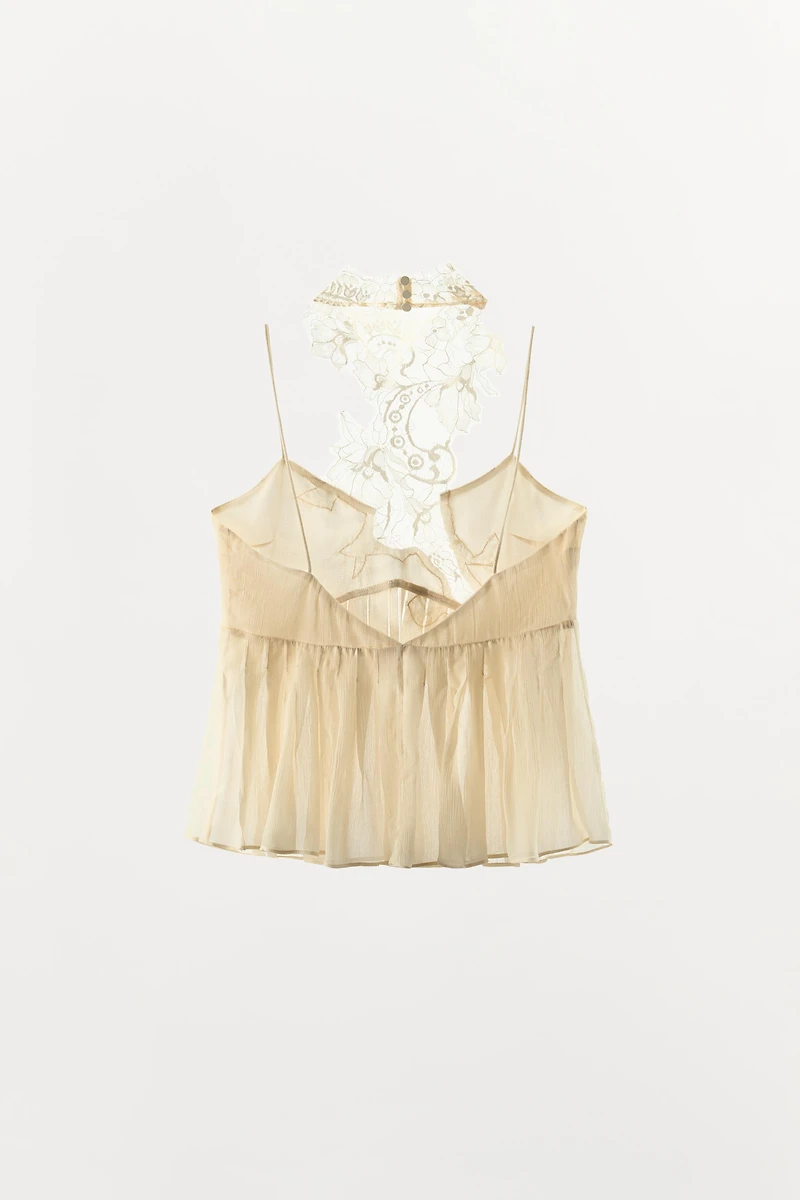 COMBINATION HALTER GODET TOP
