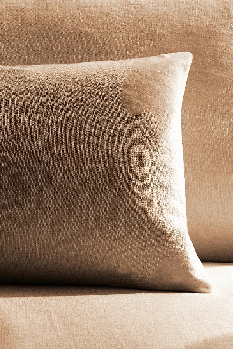 WASHED LINEN THROW PILLOW COVER