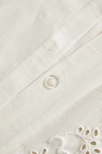 SCALLOP EMBROIDERED DUVET COVER