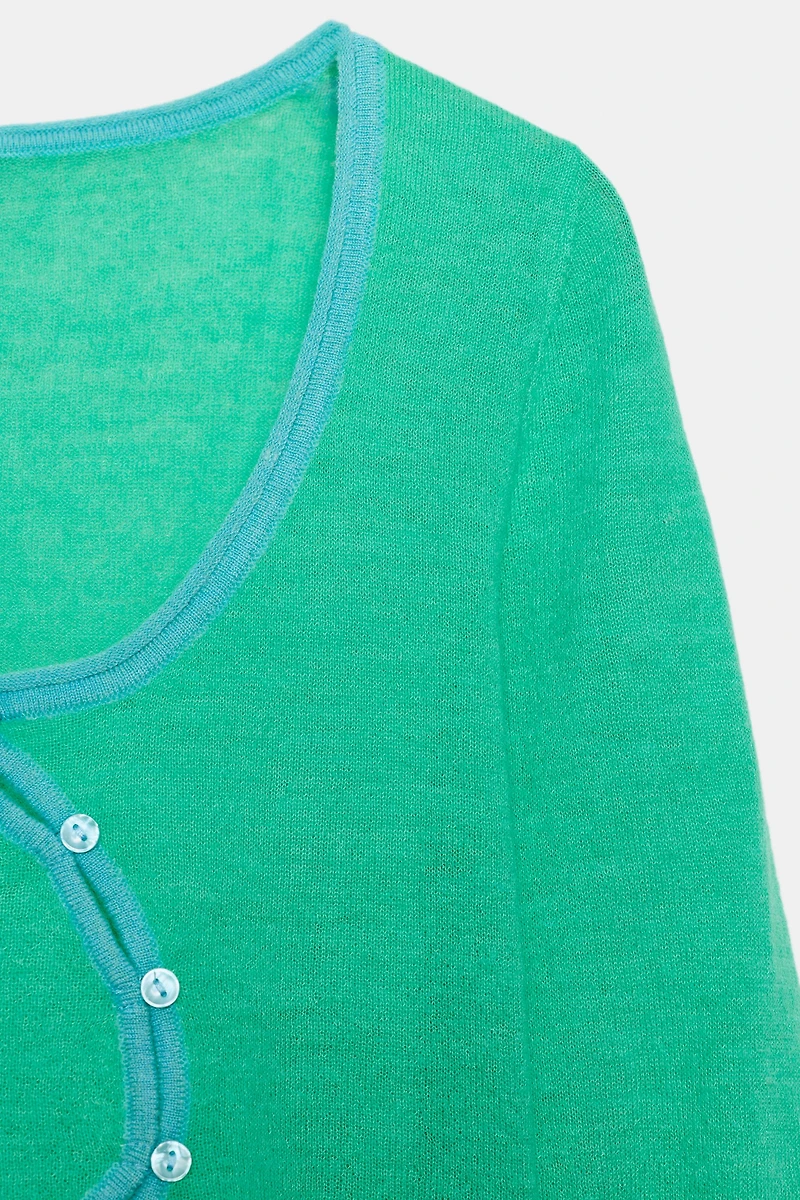 ASYMMETRIC CLOSURE CARDIGAN