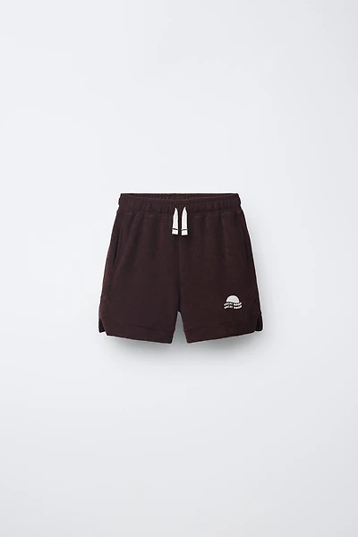 TERRYCLOTH EFFECT SHORTS