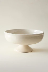 EARTHENWARE FRUIT BOWL WITH STAND