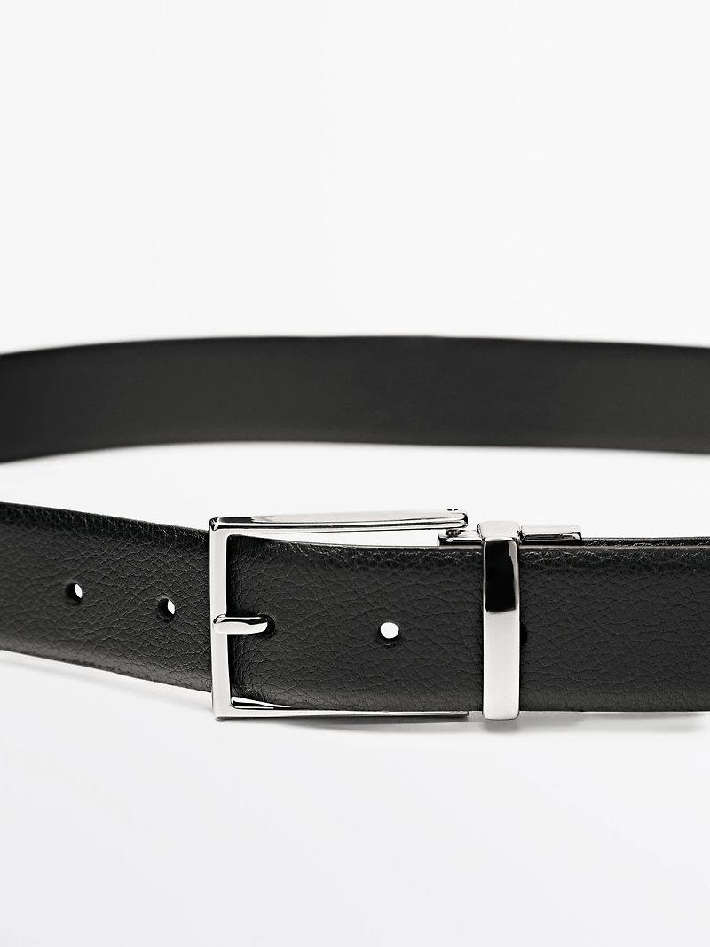 Reversible nappa leather belt