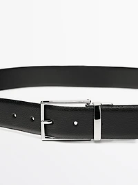 Reversible nappa leather belt