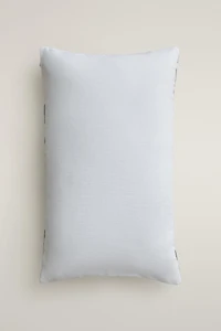 EMBROIDERED FLORAL THROW PILLOW COVER